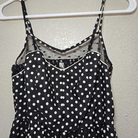 Xhilaration Black & White Polka Dot Dress – Size S – Vintage-Inspired & Flowy - Picture 3 of 5